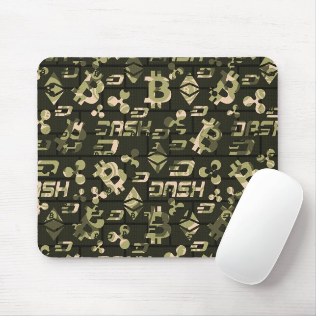 Tapis De Souris Bloc-souris motif CryptoCurrency (Avec souris)