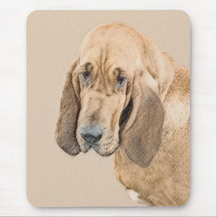 Tapis De Souris Bloodhound Peinture - Joli chien d'origine art