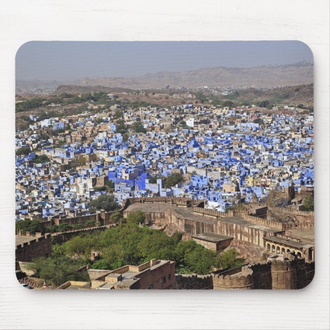 Tapis De Souris Blue City vue depuis le fort Mehrangarh / Jodhpur. (Devant)