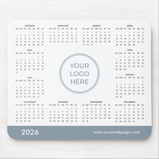 Tapis De Souris Blue Custom 2026 Calendar Business Logo Mouse Pad