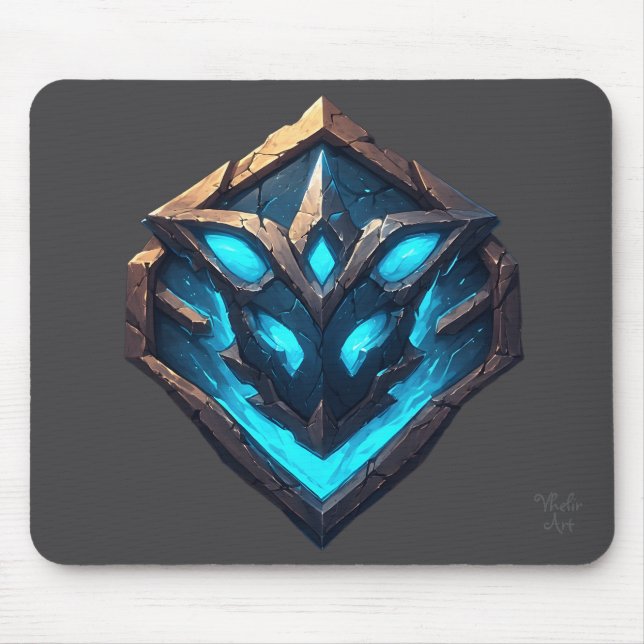 Tapis De Souris Blue Frost Rune Emblem (Devant)