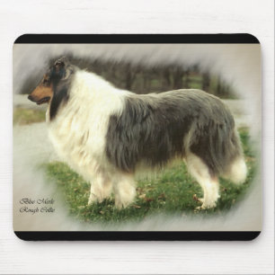Tapis De Souris Blue Merle Rough Collie Art Cadeaux