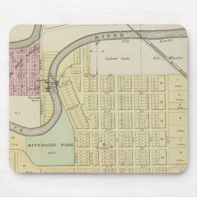 Tapis De Souris Blue Rapids, comté de Marshall, Kansas (Devant)