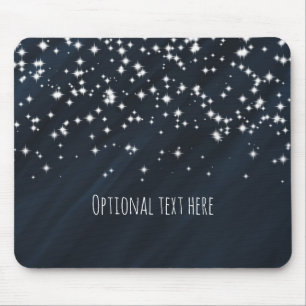 Tapis De Souris Blue & Sparkle Stars Élégance Glamour