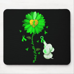 Tapis De Souris Blue Sunflower Elephant Étalon Répandre sensibilis