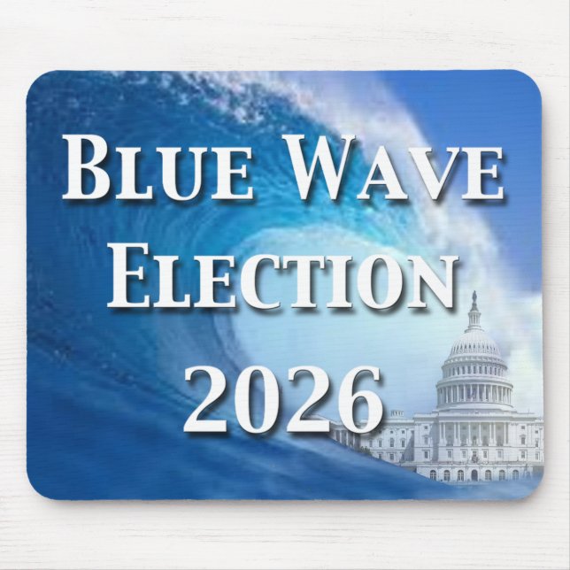 Tapis De Souris Blue Wave Election 2026 (Devant)