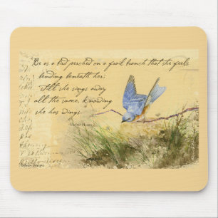 Tapis De Souris Bluebird sur Branch et Victor Hugo Citation