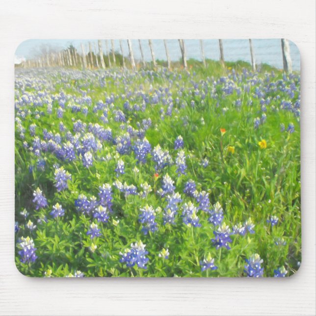 Tapis De Souris Bluebonnets côté route (Devant)