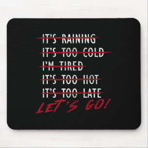 Tapis De Souris Bodybuilder Funny No Excuses Go Gym Humour Mo