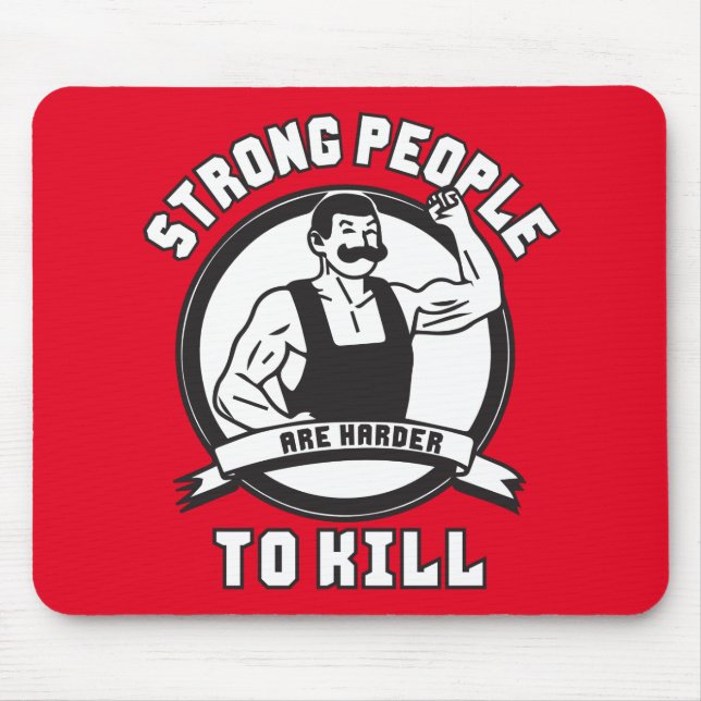 Tapis De Souris Bodybuilding - Les Personnes Fortes Sont Plus Diff (Devant)