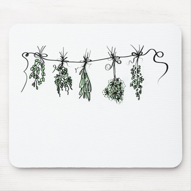 Tapis De Souris Boho botanique de Garden Herbs (Devant)