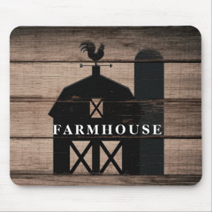 Tapis De Souris Bois Campagnard Noir Altéré Rustique Ferme de Styl