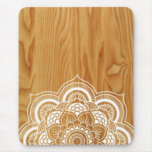 Tapis De Souris Bois et mandala (Devant)