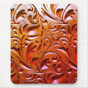 Tapis De Souris Bois sculpté à grain de bois look élégant abstrait