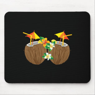Tapis De Souris Boissons de noix de coco cool Breast Funny Palm Tr