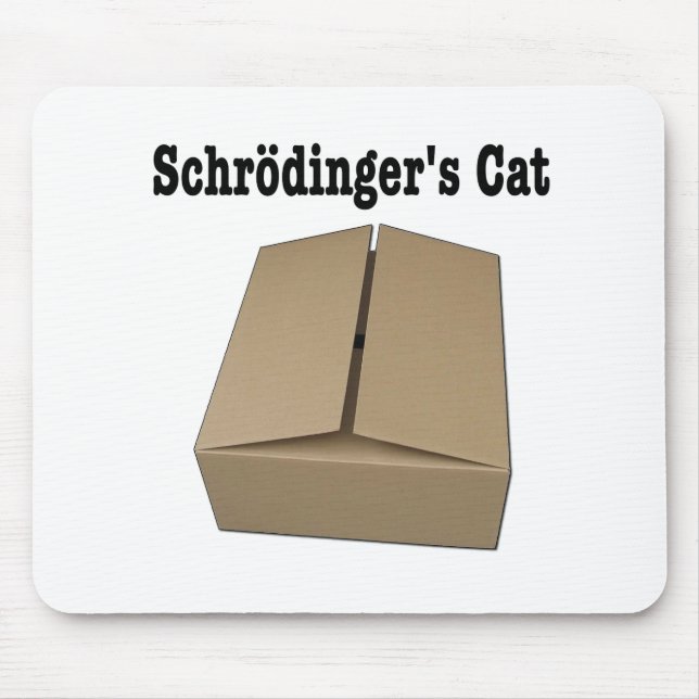 Tapis De Souris Boîte de chat de Schrodinger (Devant)