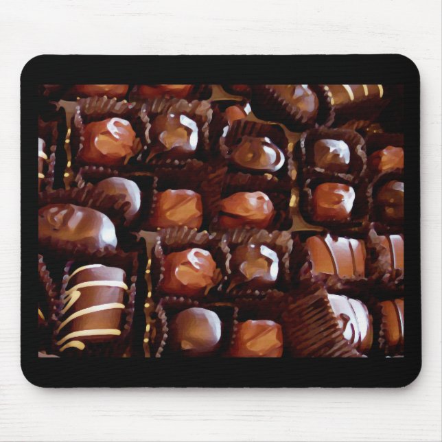Tapis De Souris Boîte de chocolats, bonbons au chocolat à (Devant)