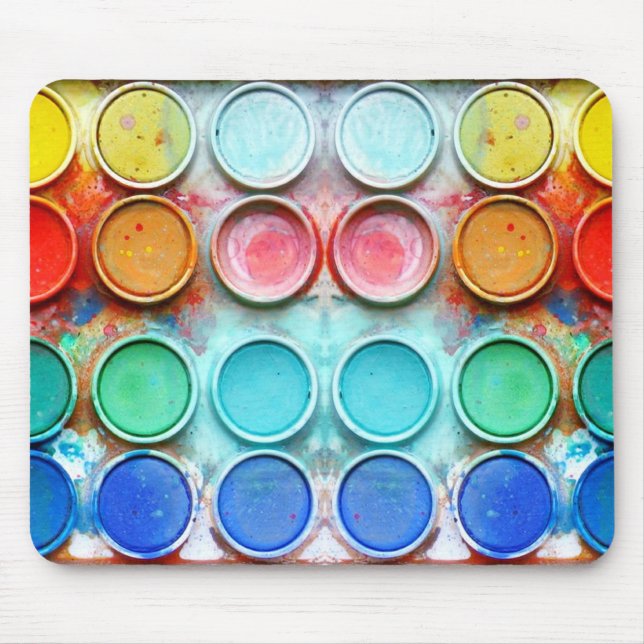 Tapis De Souris Boîte de couleur de peinture d'amusement (Devant)