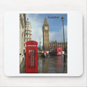 Tapis De Souris Boîte de téléphone de Londres et Big Ben (St.K)