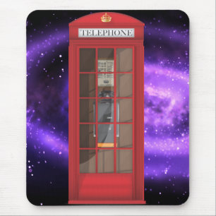 Tapis De Souris Boîte téléphonique rouge