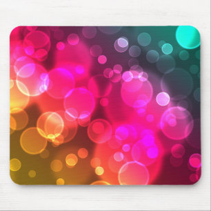 Tapis De Souris Bokeh géométrique bouillonne Mousepad