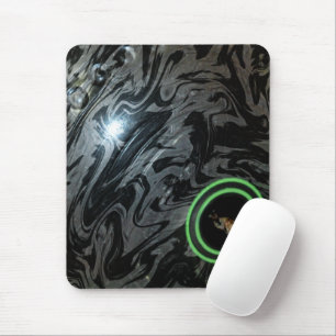 Tapis De Souris Bol De Pelouse Noir Et Gris, Mousepad