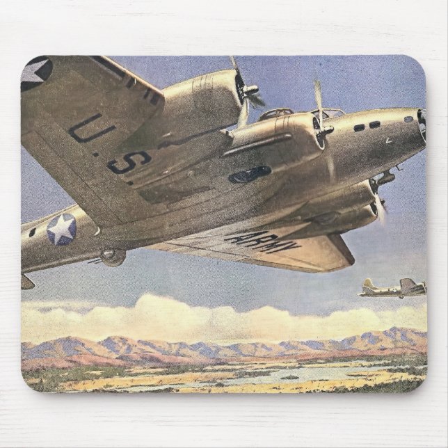 Tapis De Souris Bombardement de l'armée américaine Mousepad (Devant)