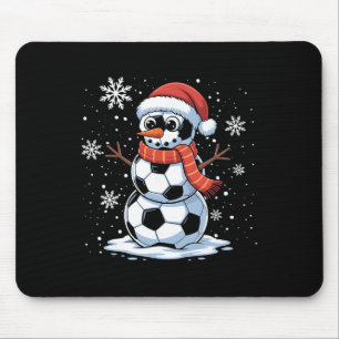 Tapis De Souris Bonhomme de neige de football de Noël Femmes Homme