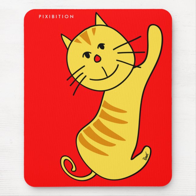 Tapis De Souris Bonjour chat Mousepad (Devant)