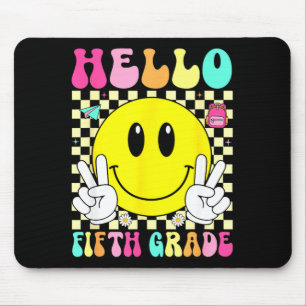 Tapis De Souris Bonjour cinquième année sourire rétro visage retou