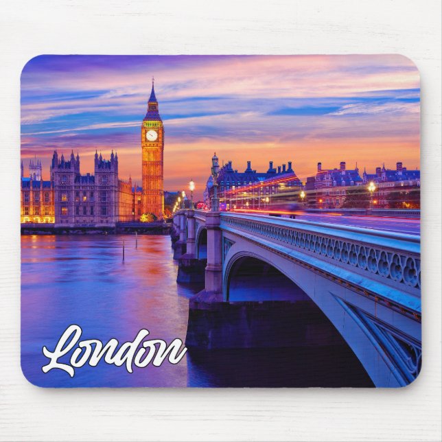 Tapis De Souris Bonjour De Londres, Angleterre, Royaume-Uni (Devant)