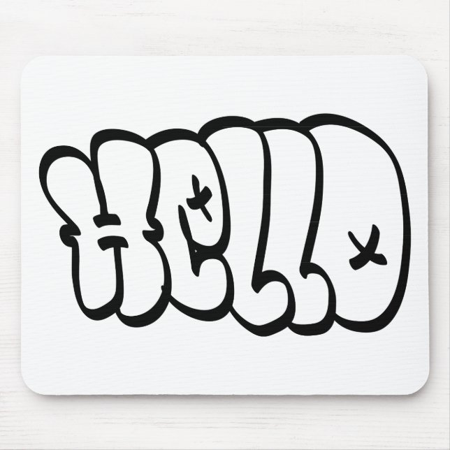 TAPIS DE SOURIS BONJOUR GRAFFITI DE BULLE (Devant)