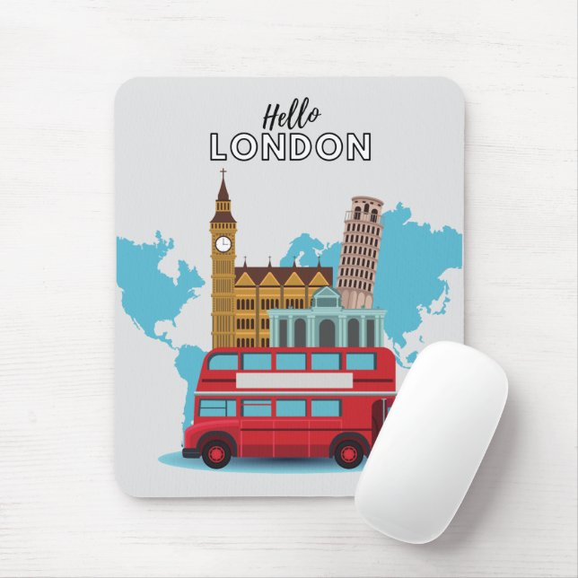 Tapis De Souris Bonjour Londres (Avec souris)