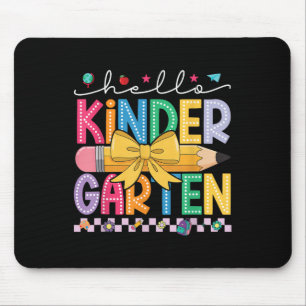Tapis De Souris Bonjour Ruban Coquette Crayon Kindergarten Dos Mat