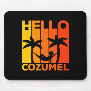 Tapis De Souris Bonjour Vacances Île de Cozumel Coucher de soleil 