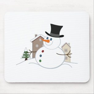 Tapis De Souris Bonne illustration de Noël Snowman