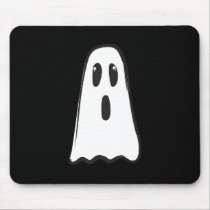 Tapis De Souris BOO ! Éffrayant Ghost Halloween noir blanc