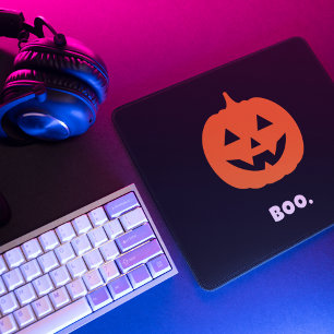 Tapis De Souris BOO minimaliste. Citrouille - Halloween minimalist