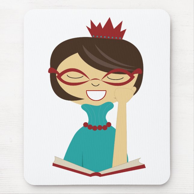 Tapis De Souris Bookworm Princess Mousepad pour enfants (Devant)