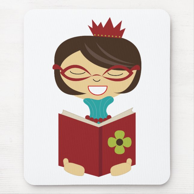 Tapis De Souris Bookworm Princess Mousepad pour enfants (Devant)