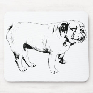Tapis De Souris bord régulier, bouledogue