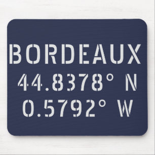 Tapis De Souris Bordeaux Latitude Longitude