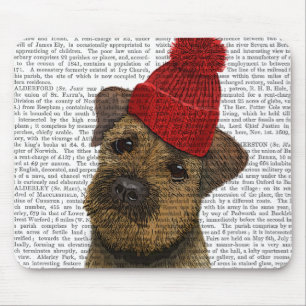 Tapis De Souris Bordure Terrier avec Casquette roux 3