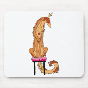 Tapis De Souris Borzoi Princesses Rouge et Or