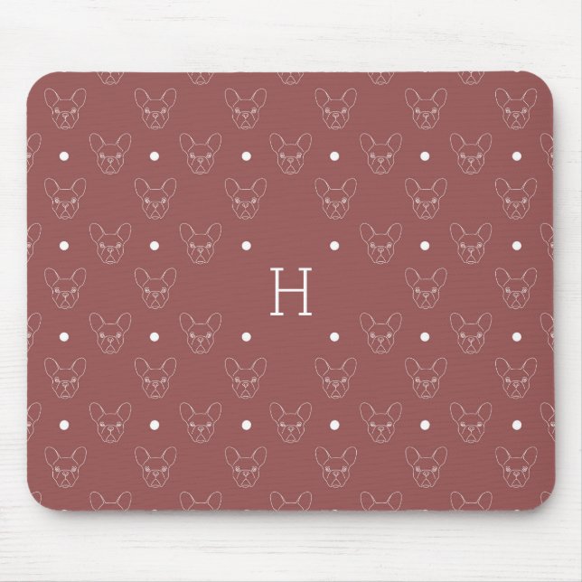Tapis De Souris Boston chic Terrier/bouledogue français Mousepad (Devant)