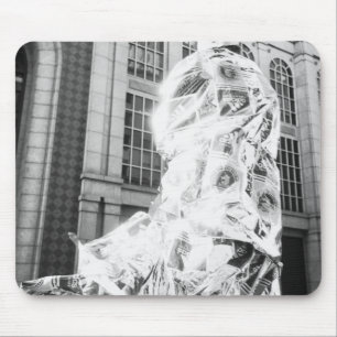 Tapis De Souris Boston, MA USA, un coureur à Foil Boston Marathon