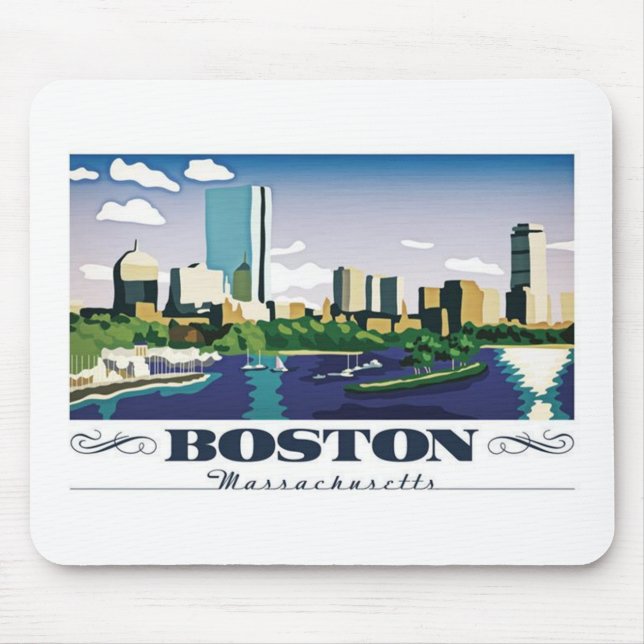 Tapis De Souris Boston, Massachusetts (Devant)