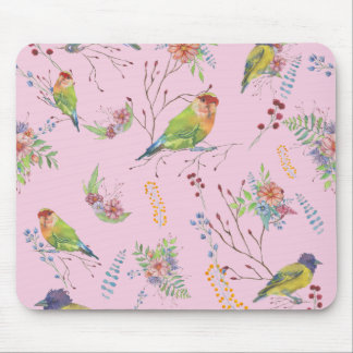 Tapis De Souris Botanique oiseau