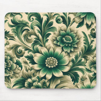 Tapis de souris botanique vert