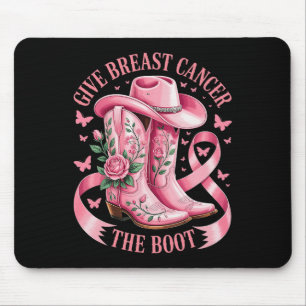 Tapis De Souris Bottes De Femme Florale Rose Ribbon Donner Cance D